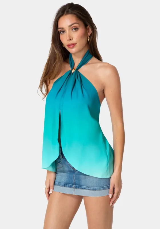 Resort Halter Flowy Top made by TC