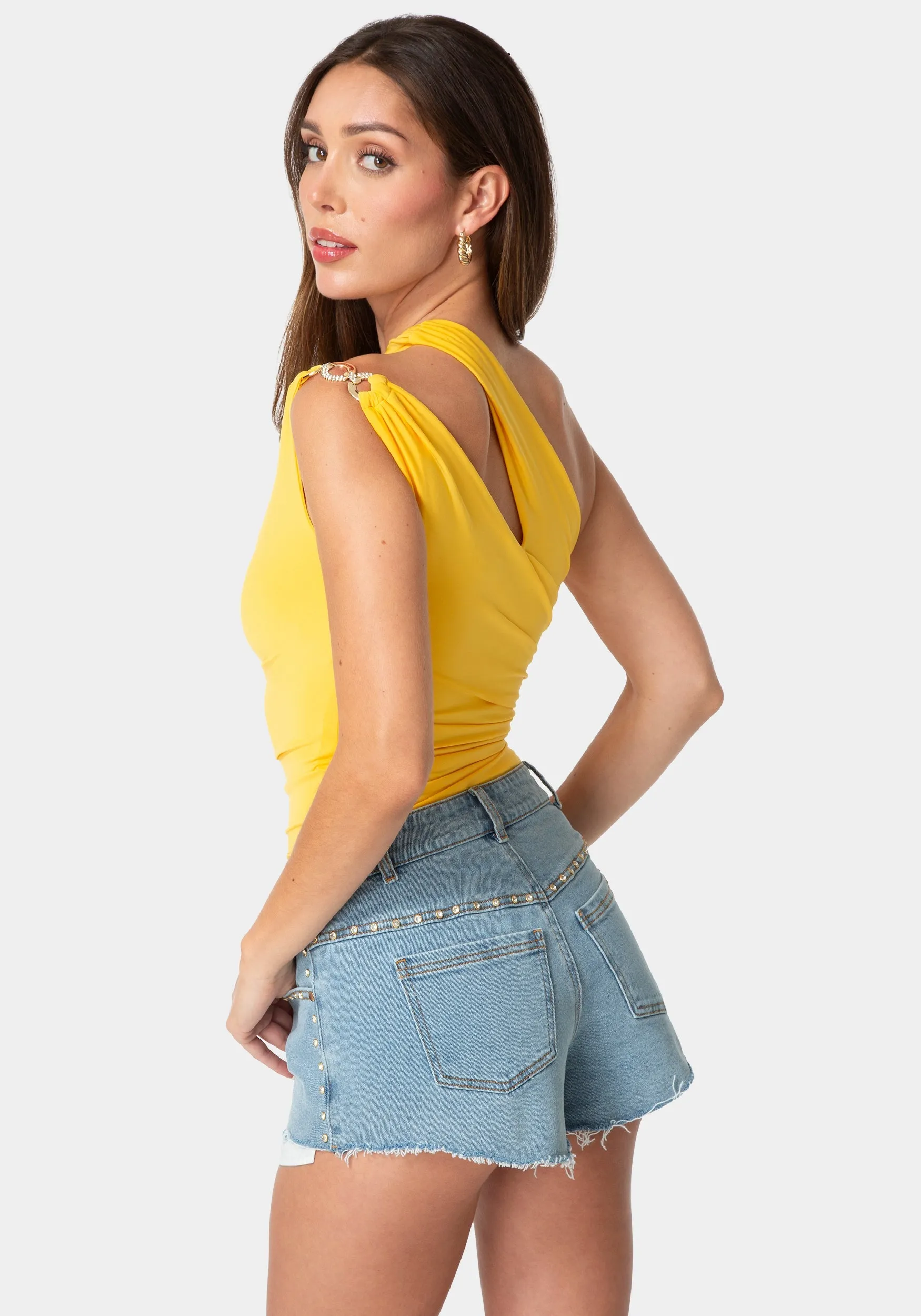 One Shoulder Twisted Top sold by Bebe product image thumbnail 2
