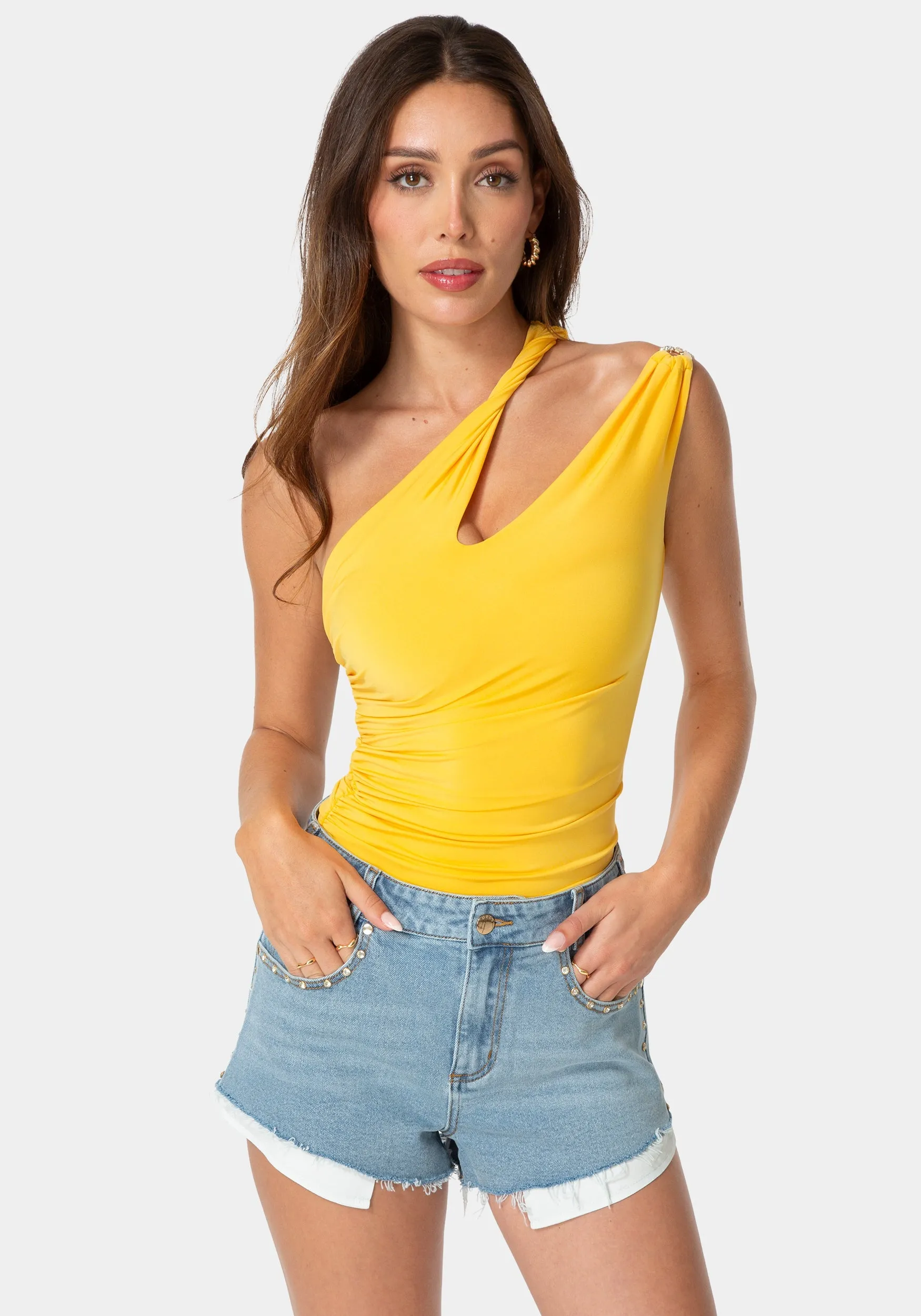 One Shoulder Twisted Top sold by Bebe product image thumbnail 3