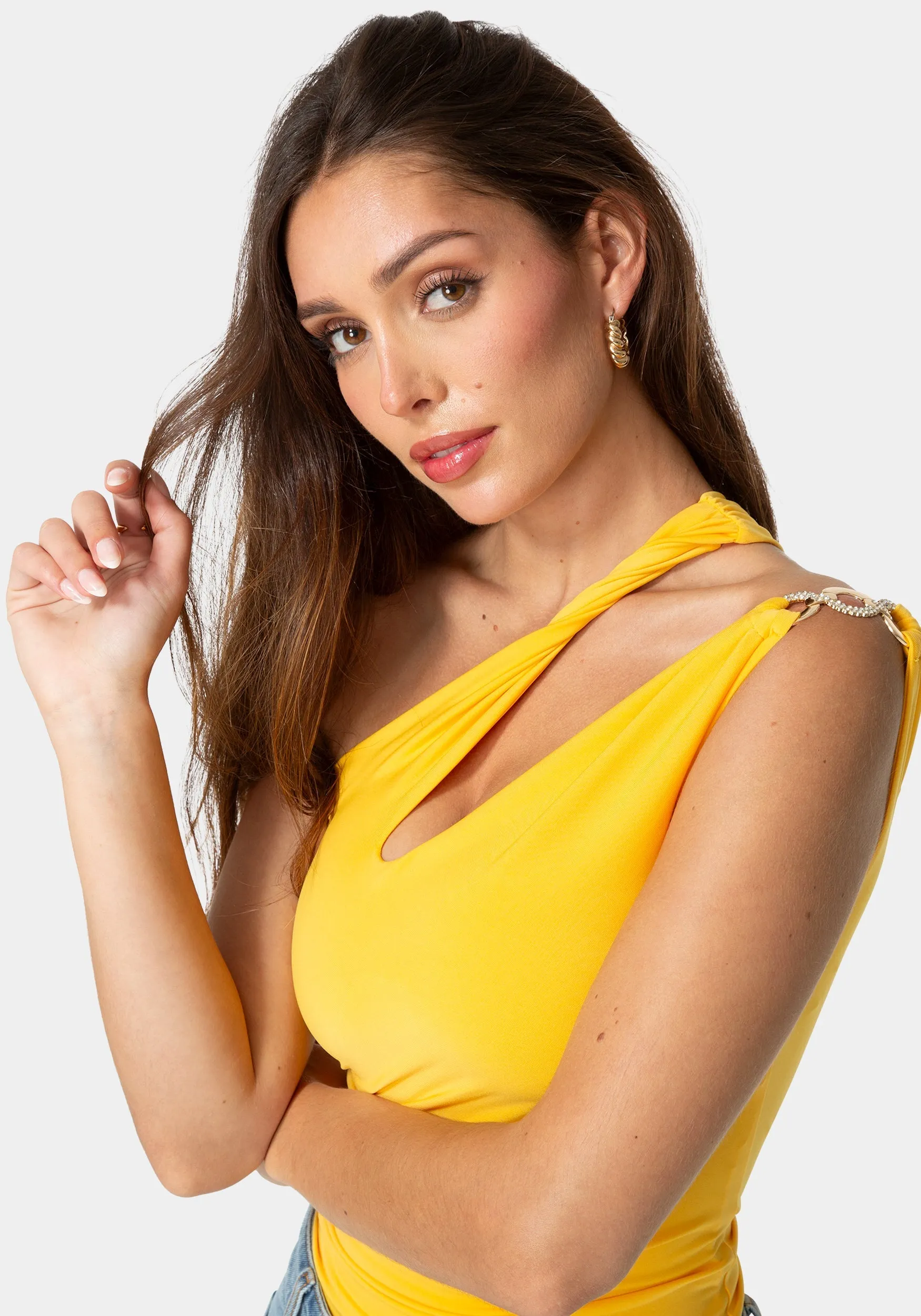 One Shoulder Twisted Top sold by Bebe product image thumbnail 4