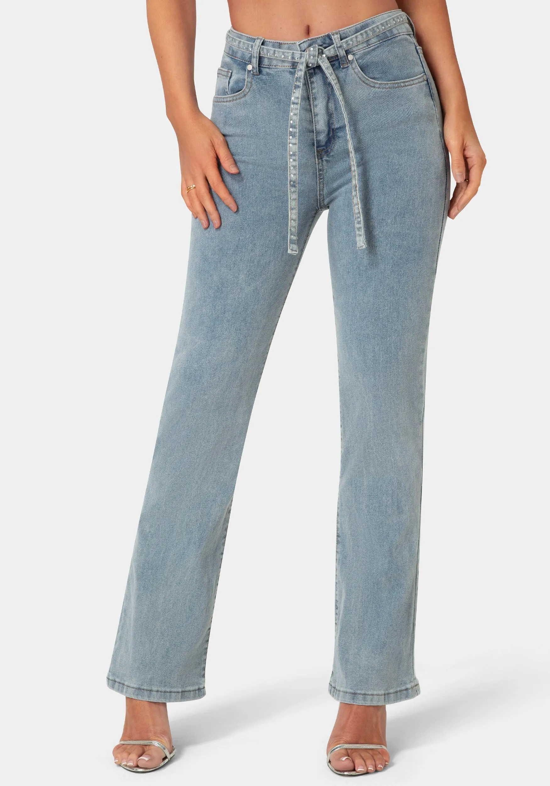 The Sparkle Tie Jean sold by Bebe