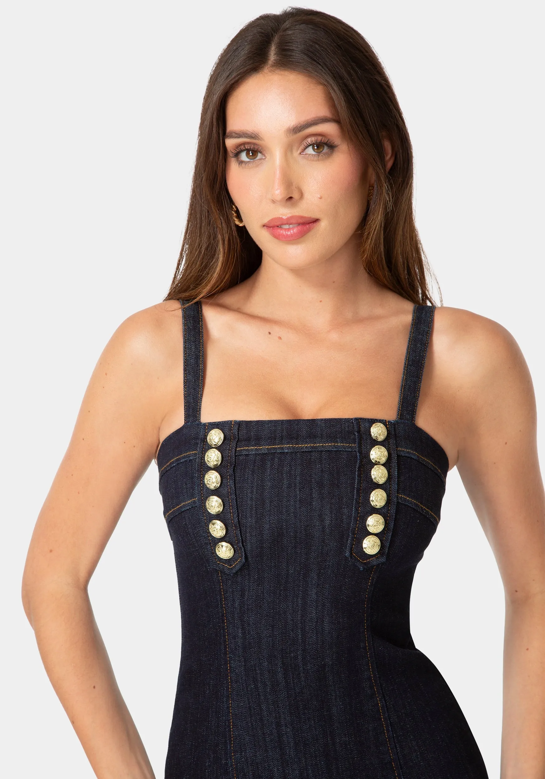 Fitted Mini Denim Dress sold by Bebe product image thumbnail 3