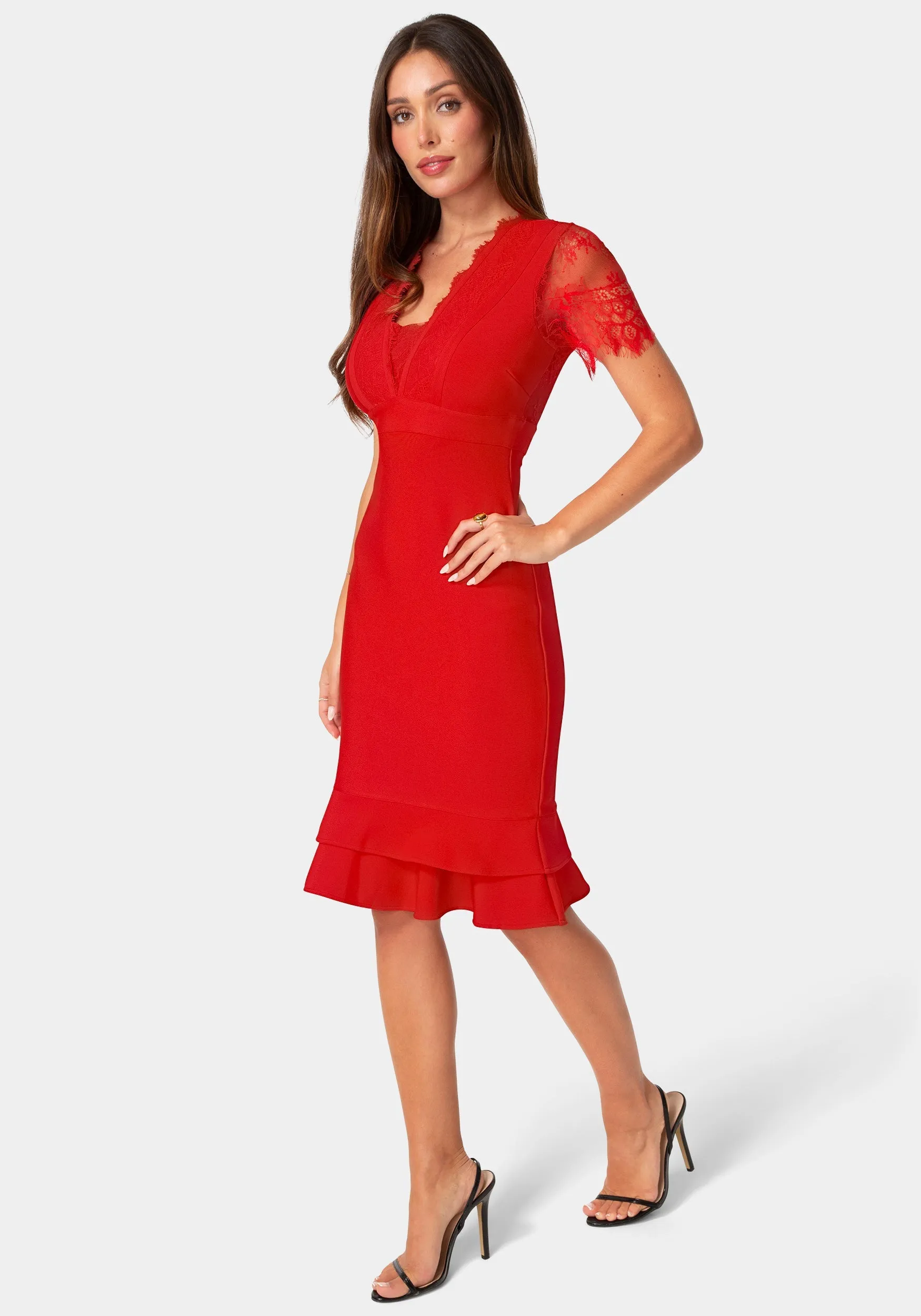 Bandage Dress with Lace Detail sold by Bebe product image thumbnail 2