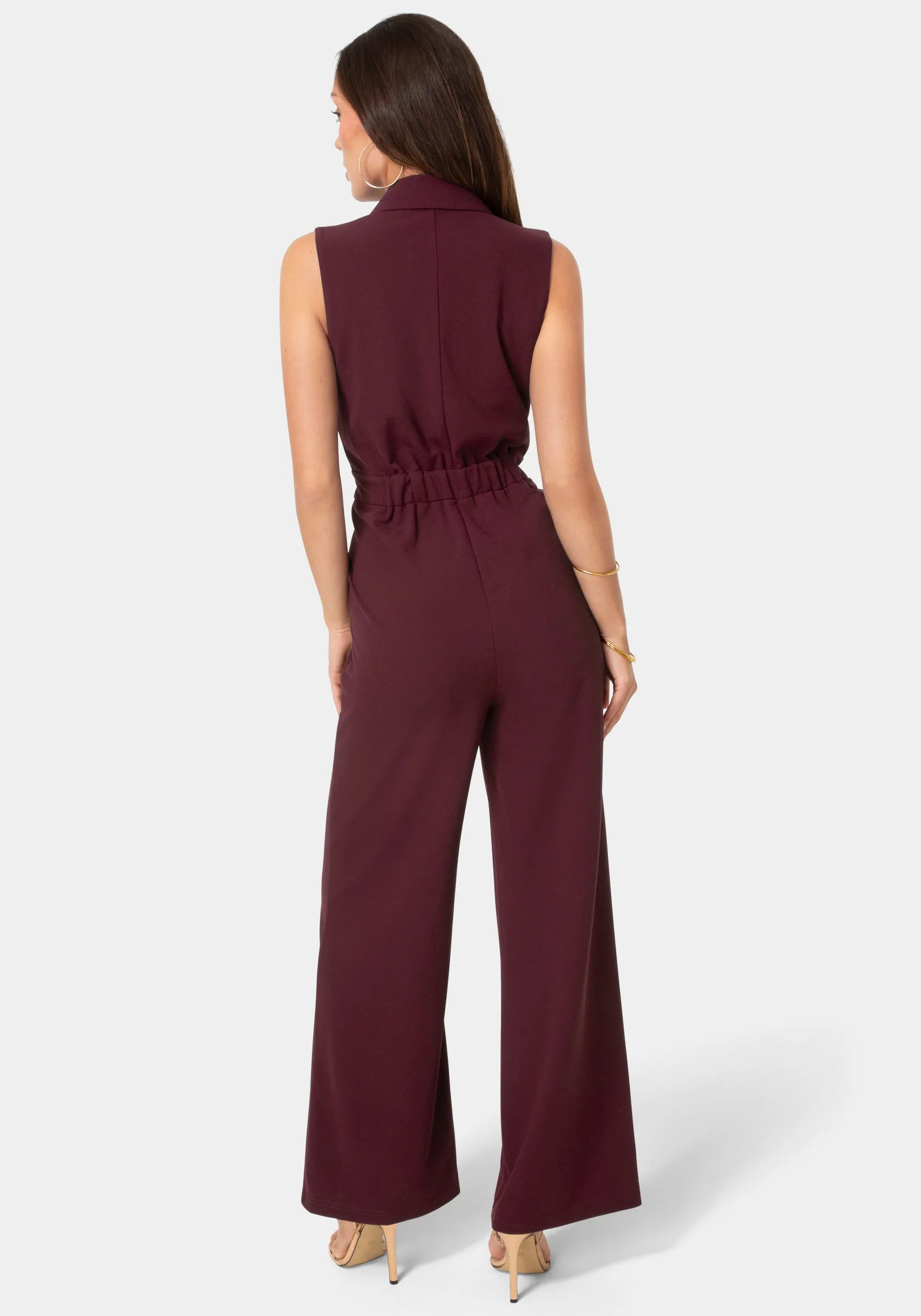 Tuxedo Sleeveless Jumpsuit sold by Bebe product image thumbnail 2