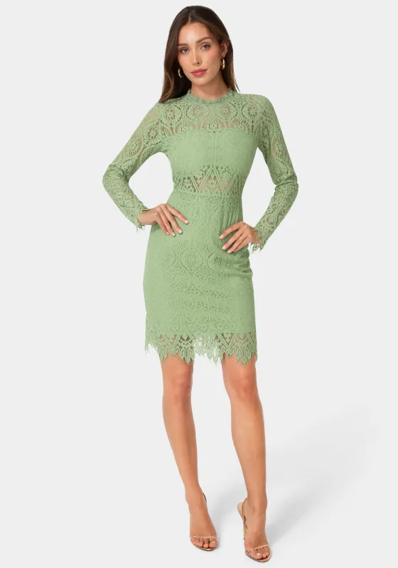 Bandeau Scallop Lace Pencil Dress made by Jump