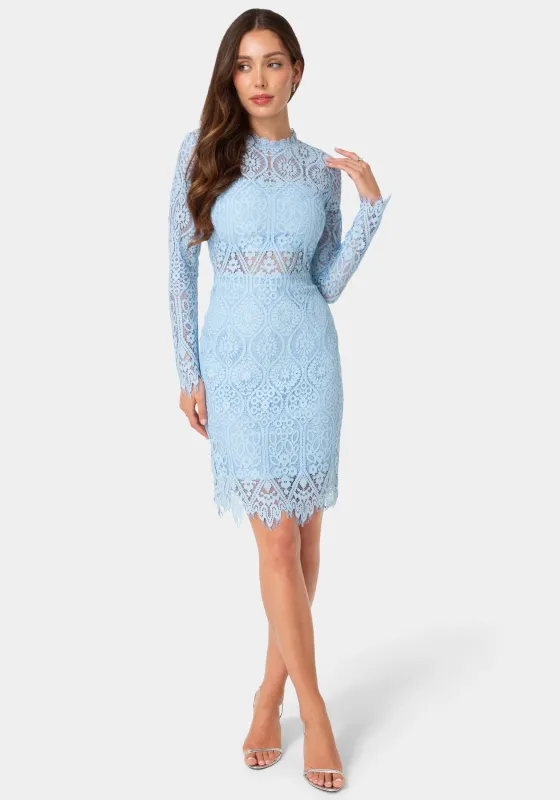 Bandeau Scallop Lace Pencil Dress made by Jump