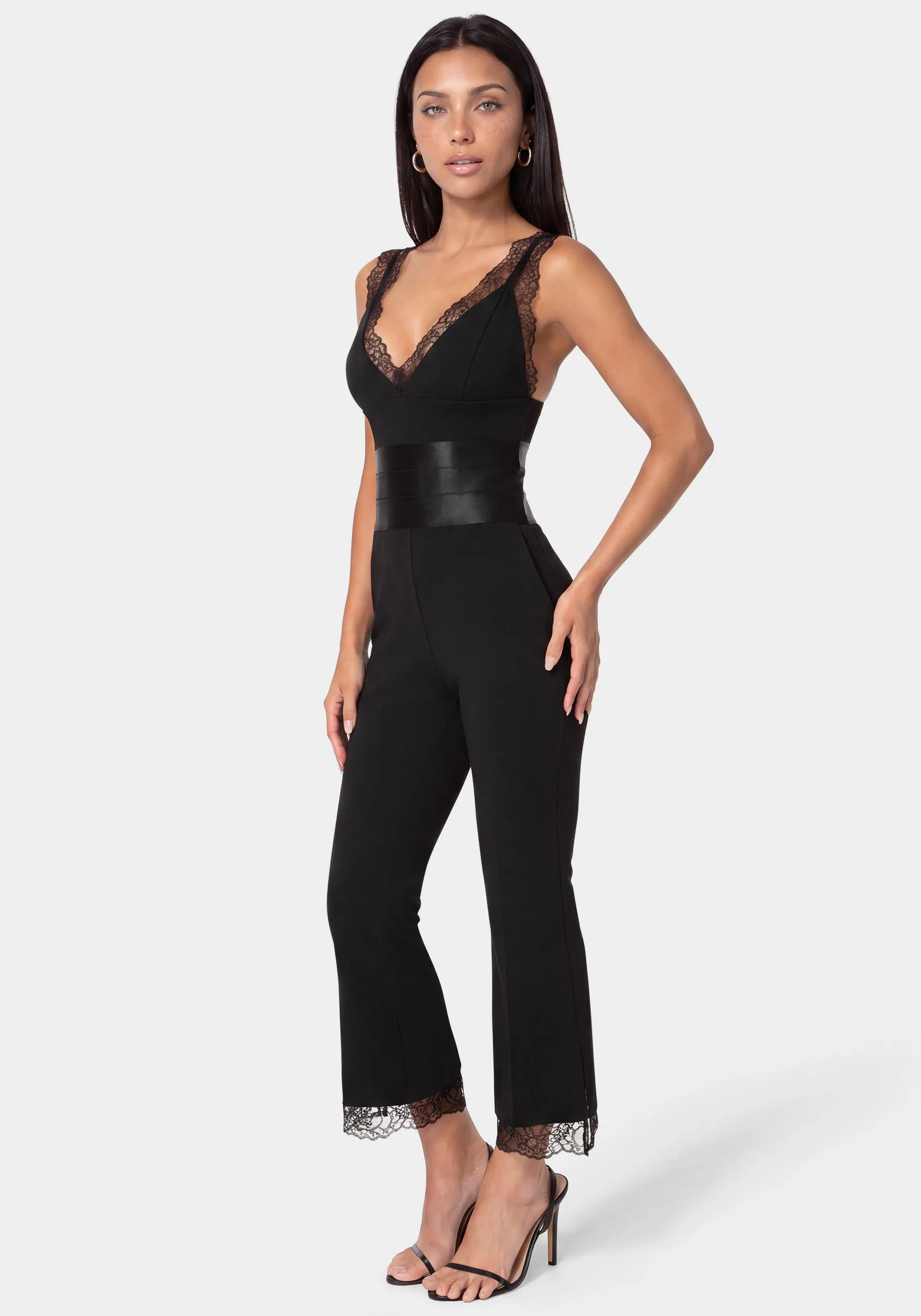 Romantic Lace Jumpsuit sold by Bebe