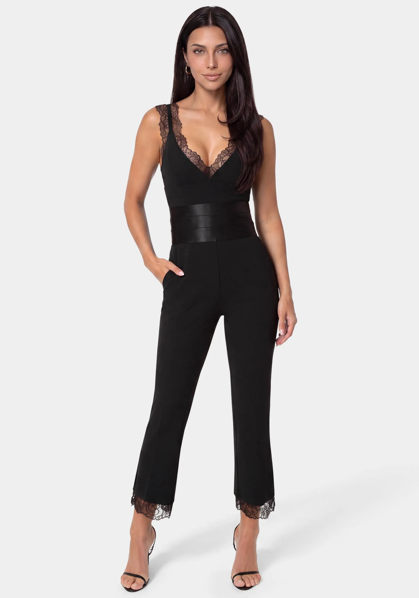 Romantic Lace Jumpsuit sold by Bebe product image thumbnail 4