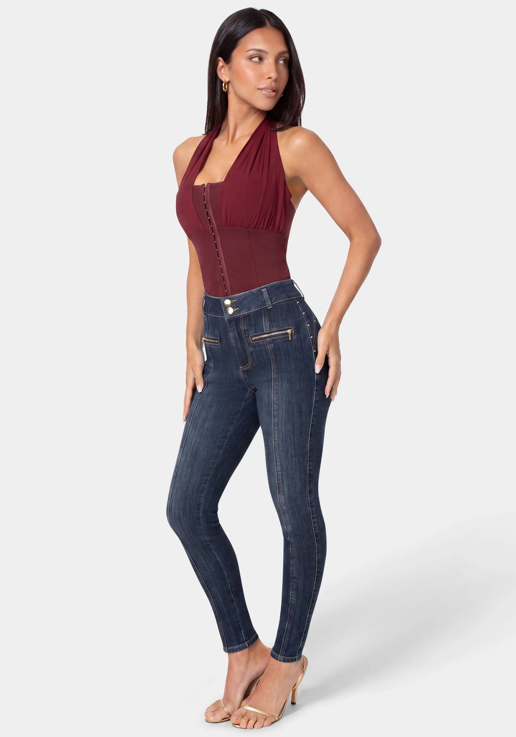Skinny Zipper Detail Jeans sold by Bebe product image thumbnail 2