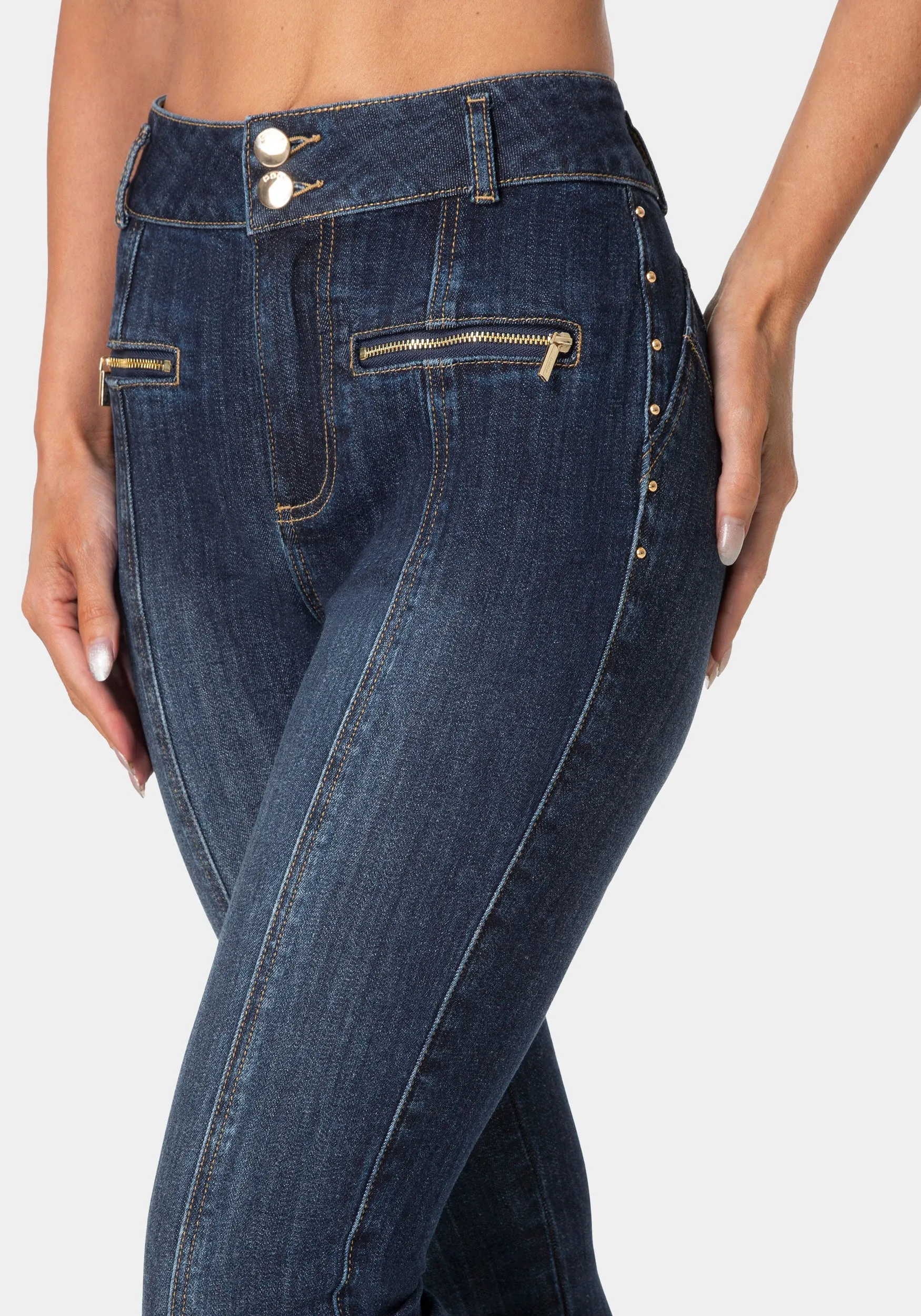 Skinny Zipper Detail Jeans sold by Bebe product image thumbnail 4