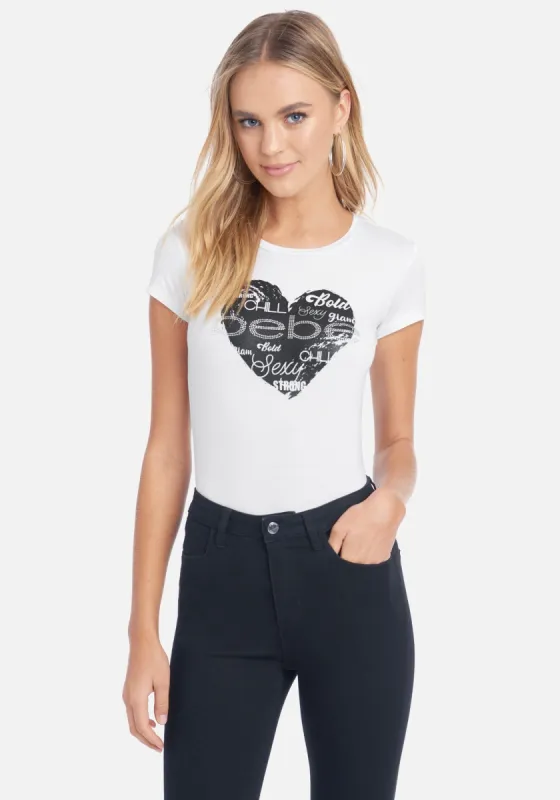 Bebe Logo Heart Tee sold by Bebe