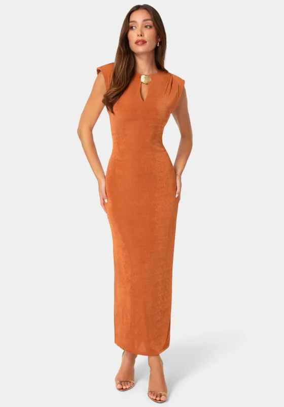 Keyhole Long Sleeve Maxi Dress made by Jump