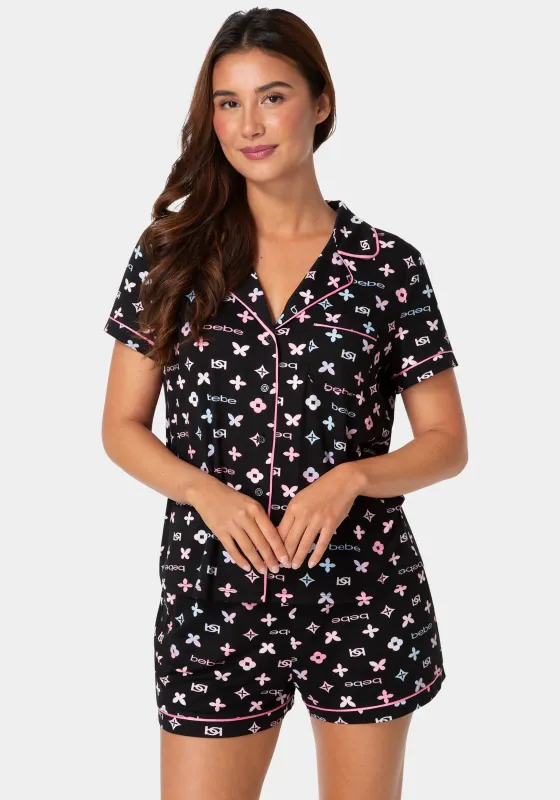 2-Piece Notch Collar Pajama Set made by Bebe