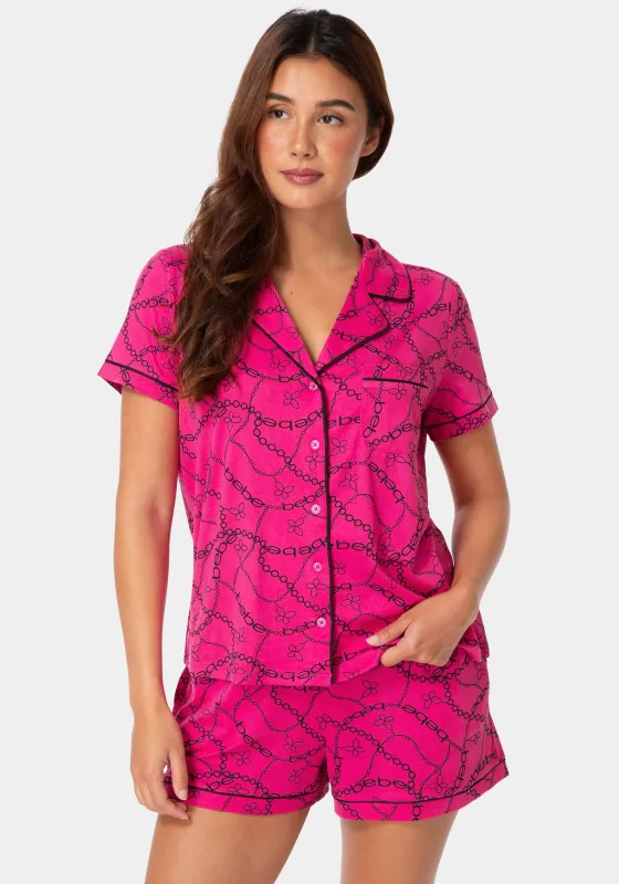 2-Piece Notch Collar Pajama Set made by Bebe
