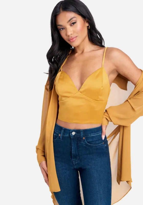 Satin Bustier Top With Matching Chiffon Blouse sold by Bebe