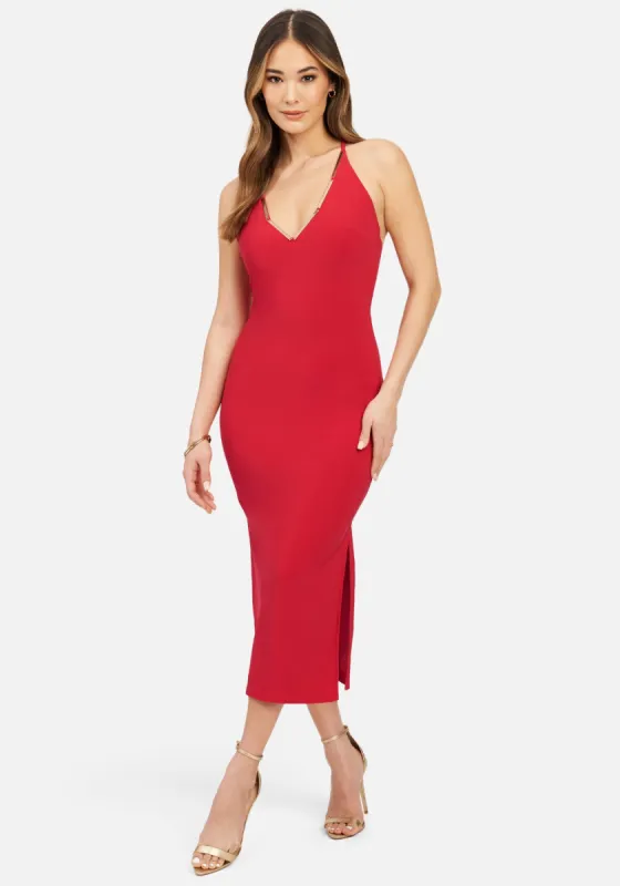 Gold Bar Detail Dress sold by Bebe