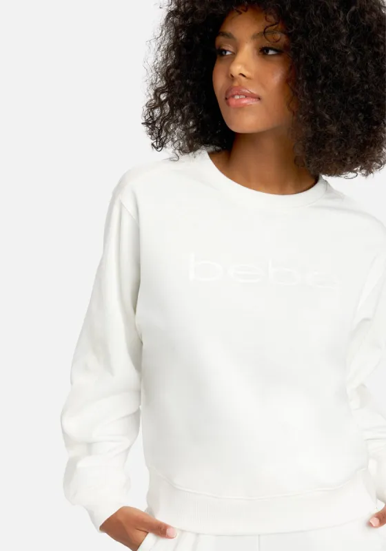 Bebe Logo Satin Tape Sweatshirt sold by Bebe