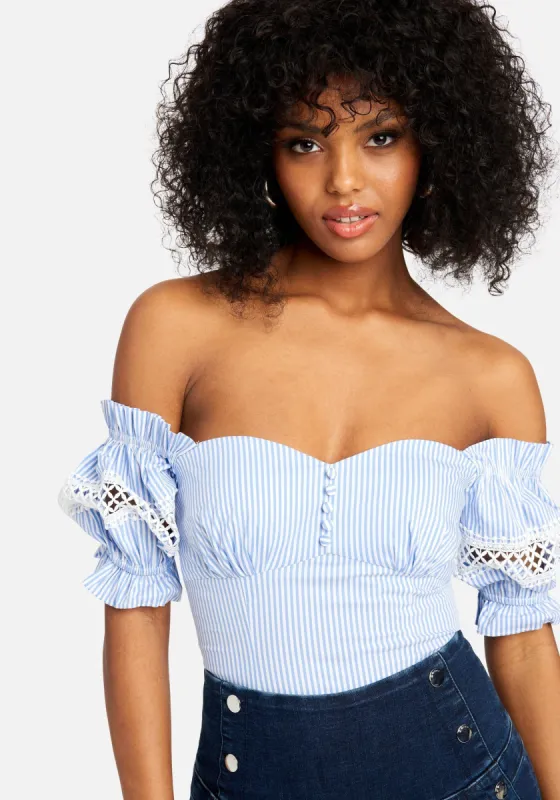 Off Shoulder Sweetheart Top sold by Bebe