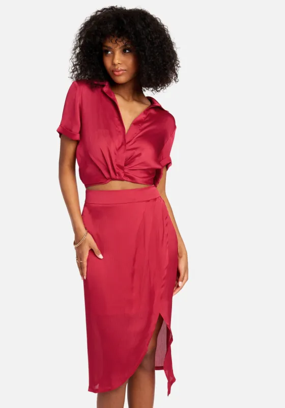 Yoryu Cross Front Johnny Collar Blouse sold by Bebe