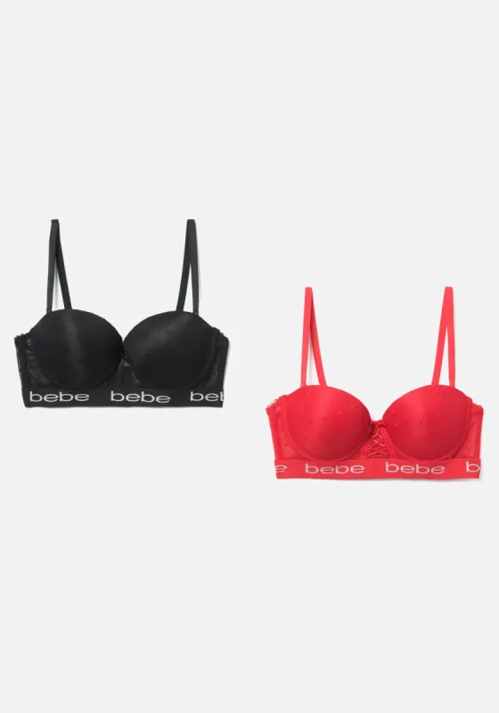 Tag Free Dot Mesh 2 Pack Bras sold by Bebe