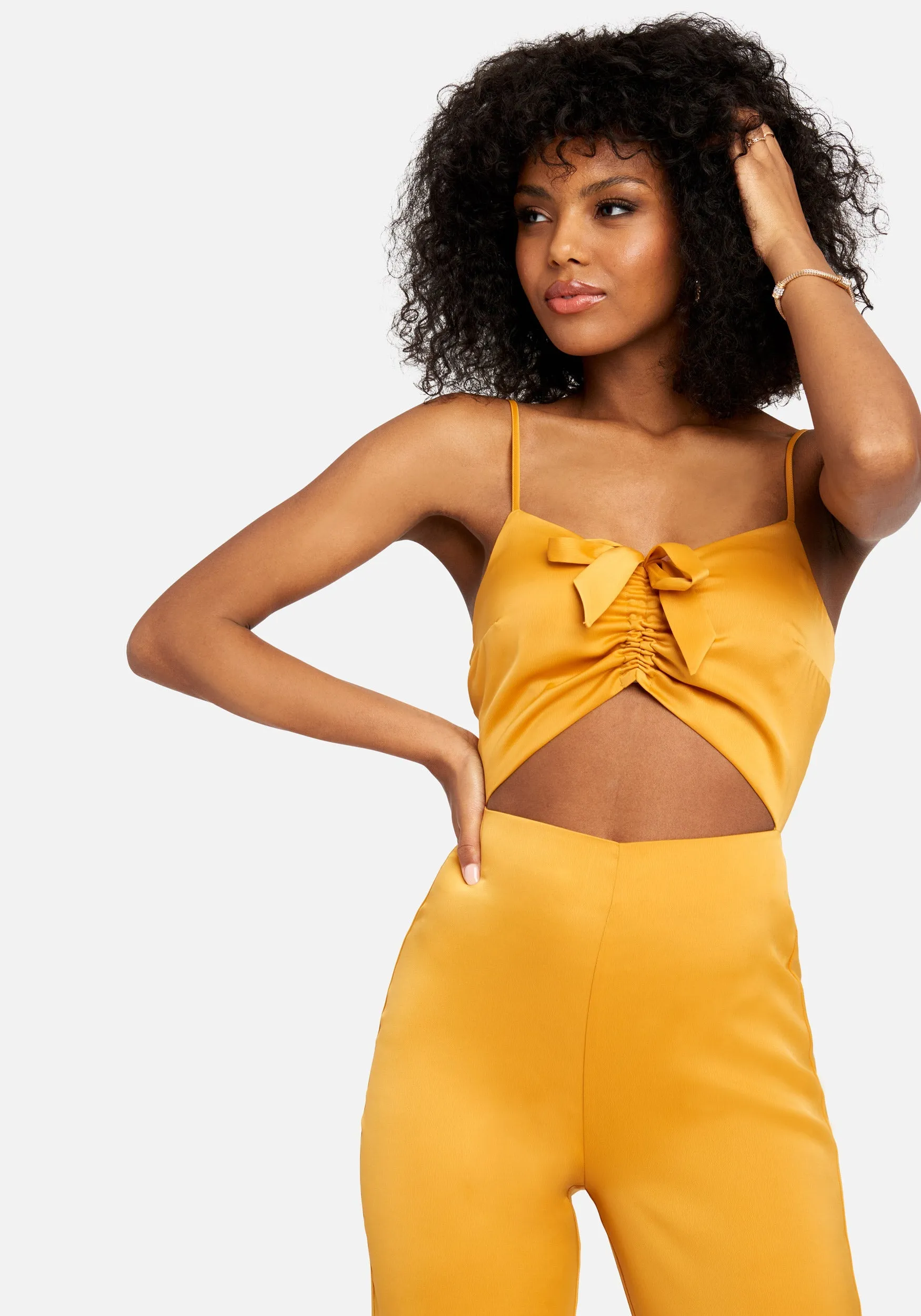 Cut Out Wide Leg Jumpsuit sold by Bebe