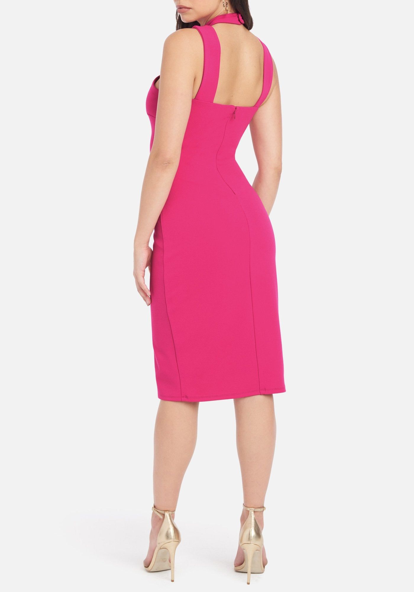 Halter Neck Bodycon Midi Dress sold by Bebe product image thumbnail 3