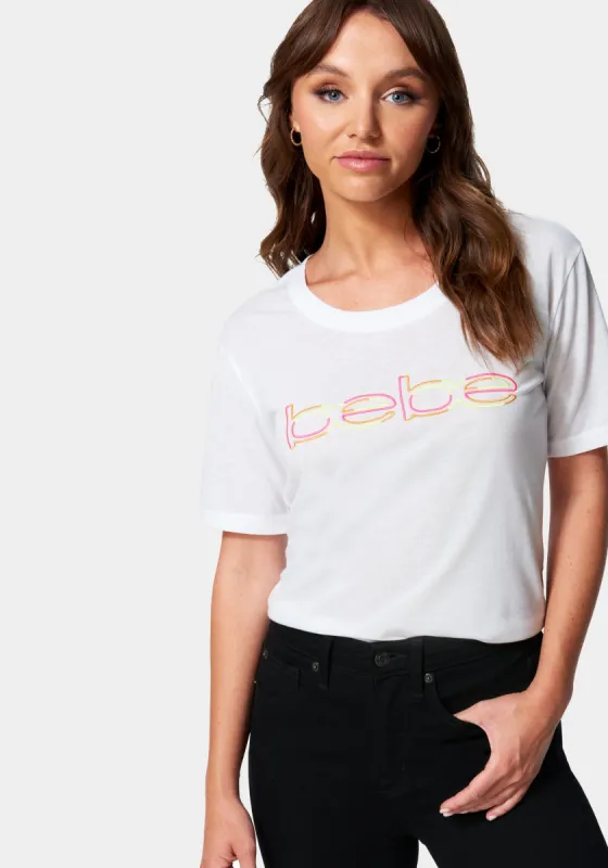 Bebe Logo Outline Top sold by Bebe