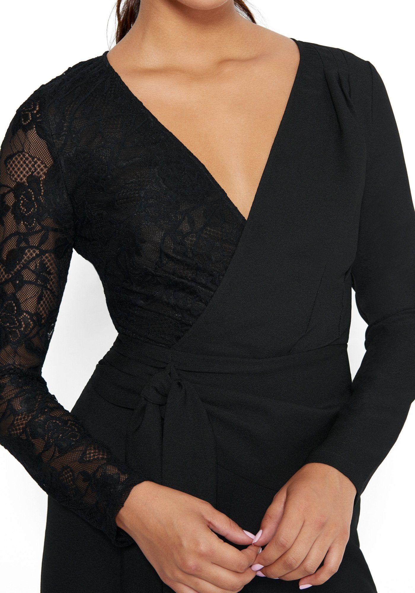 Mixed Wrap Jumpsuit sold by Bebe product image thumbnail 4