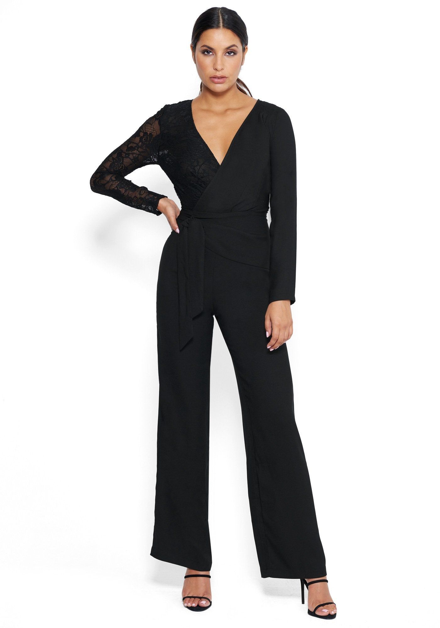 Mixed Wrap Jumpsuit sold by Bebe product image thumbnail 2