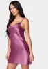 Satin Cowl Neck Slip Mini Dress sold by Bebe