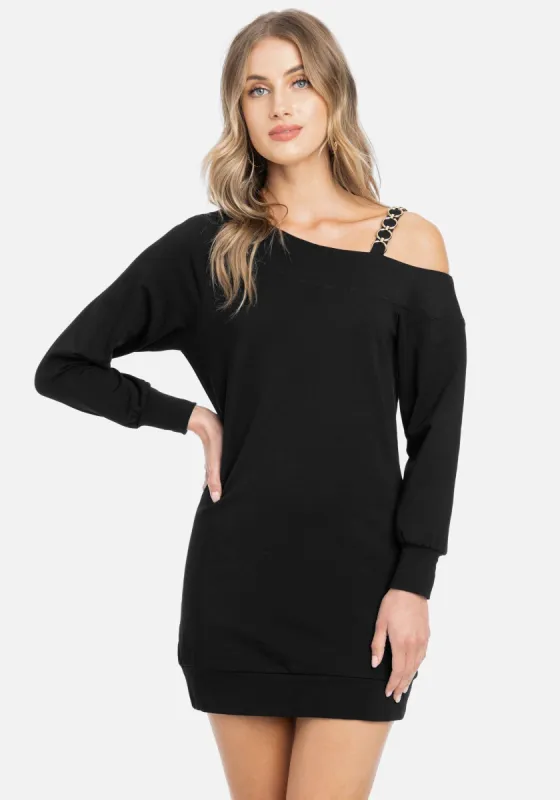 Asymmetrical French Terry Dress sold by Bebe