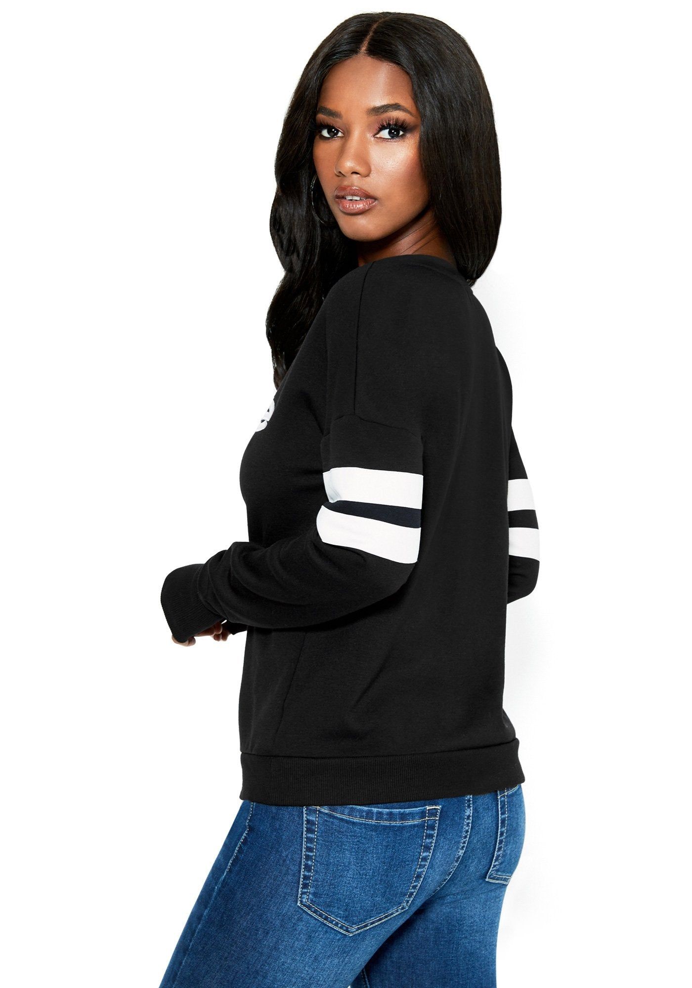 Sherpa Logo Black Sweatshirt sold by Bebe product image thumbnail 3