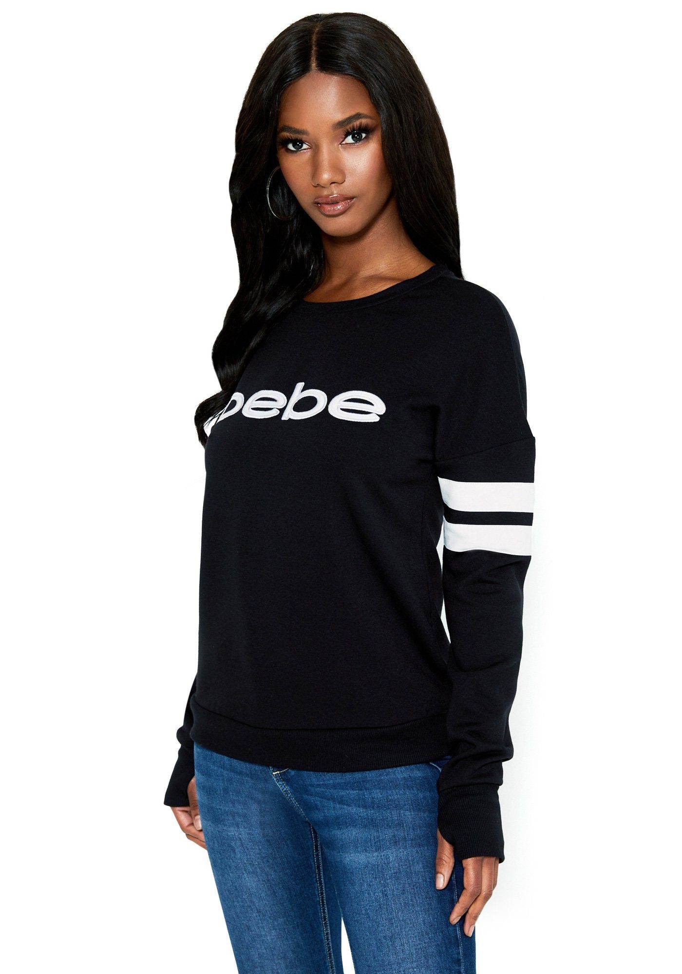 Sherpa Logo Black Sweatshirt sold by Bebe product image thumbnail 2