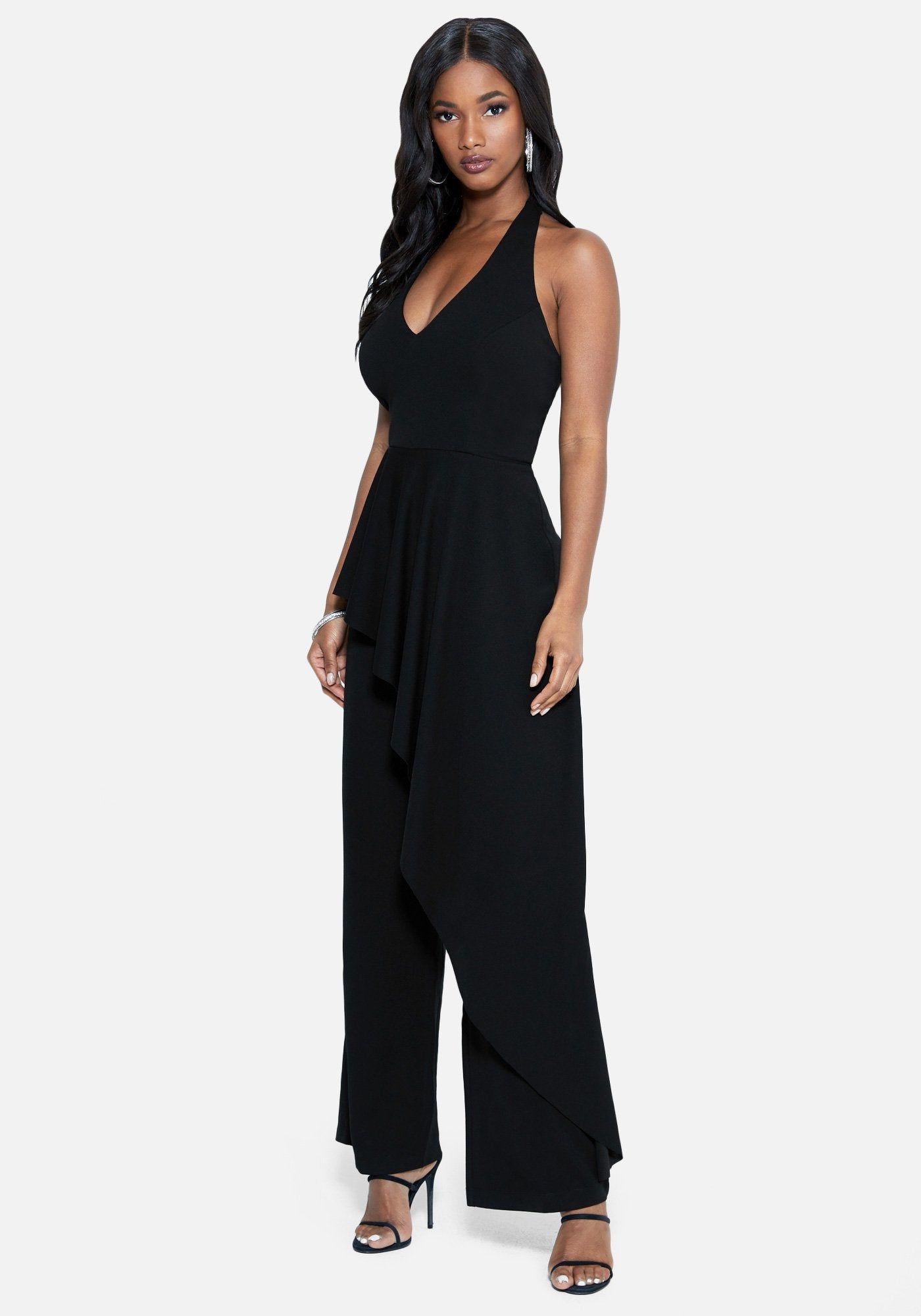 Halter Asym Ruffle Jumpsuit sold by Bebe product image thumbnail 2