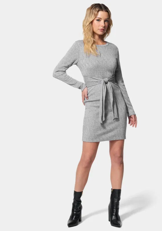 Tie Waist Cable Knit Dress sold by Bebe
