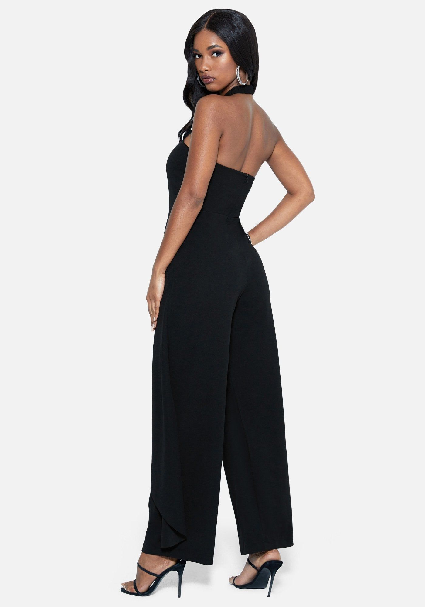 Halter Asym Ruffle Jumpsuit sold by Bebe product image thumbnail 3