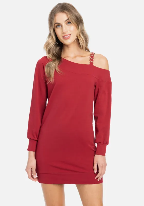 Asymmetrical French Terry Dress sold by Bebe