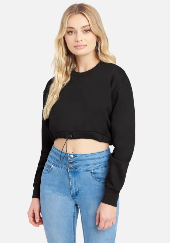Popover Crop Top Sweatshirt sold by Bebe