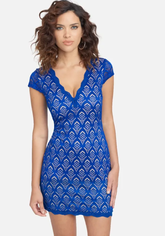 Capped Sleeve Lace Dress made by Bebe