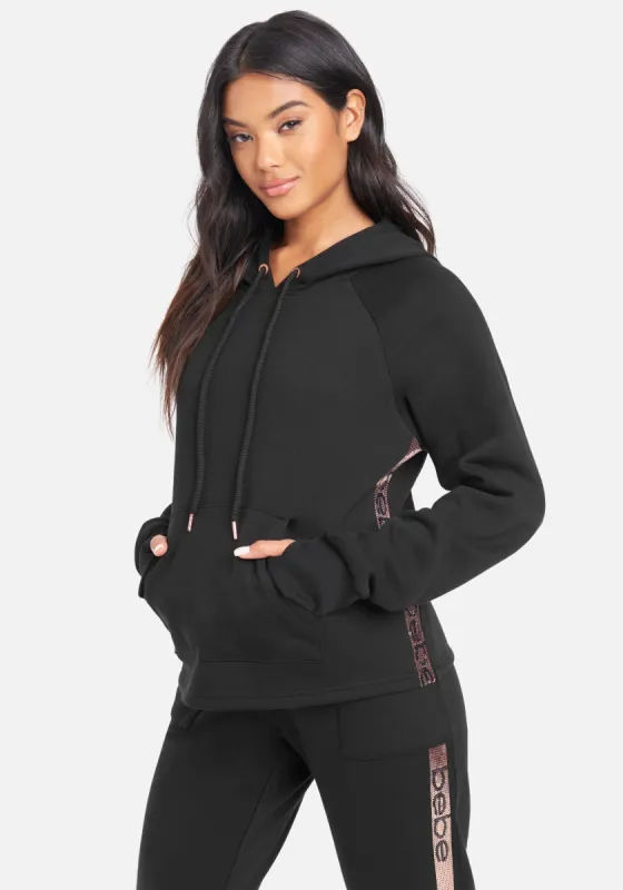 Bebe Sport Sequin Stripe Hoodie sold by Bebe