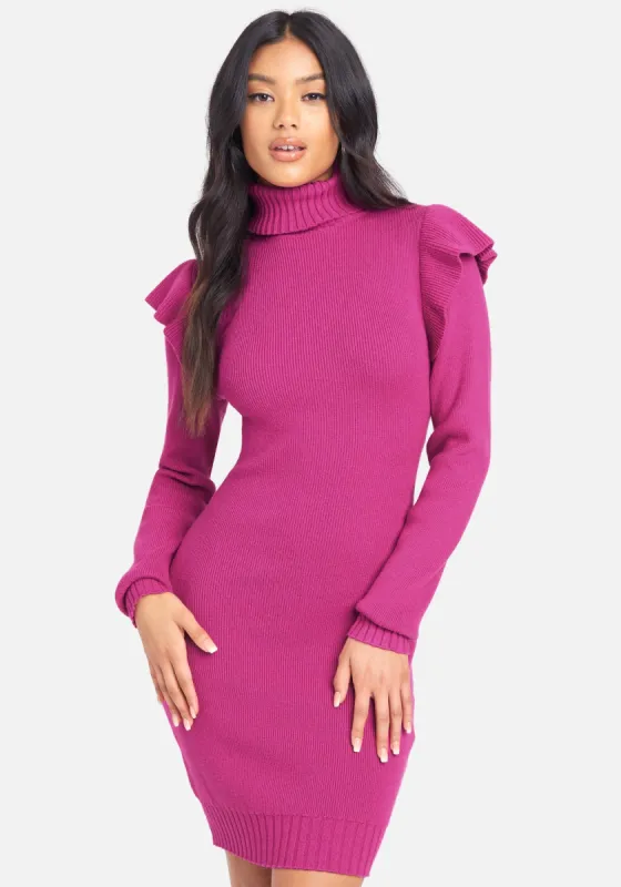 Ruffle Sweater Dress made by Bebe