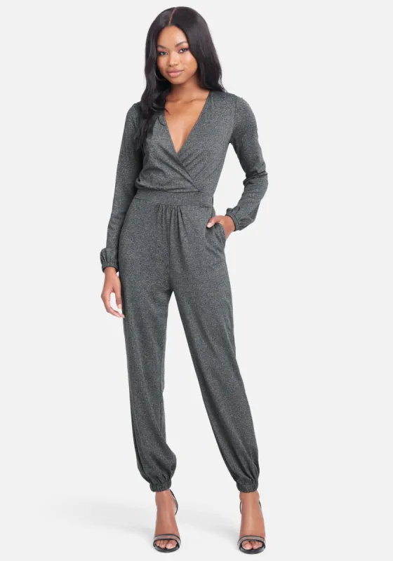 Jersey Surplice Jumpsuit sold by Bebe