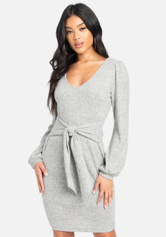 Sweater Knit Waist Tie Dress sold by Bebe