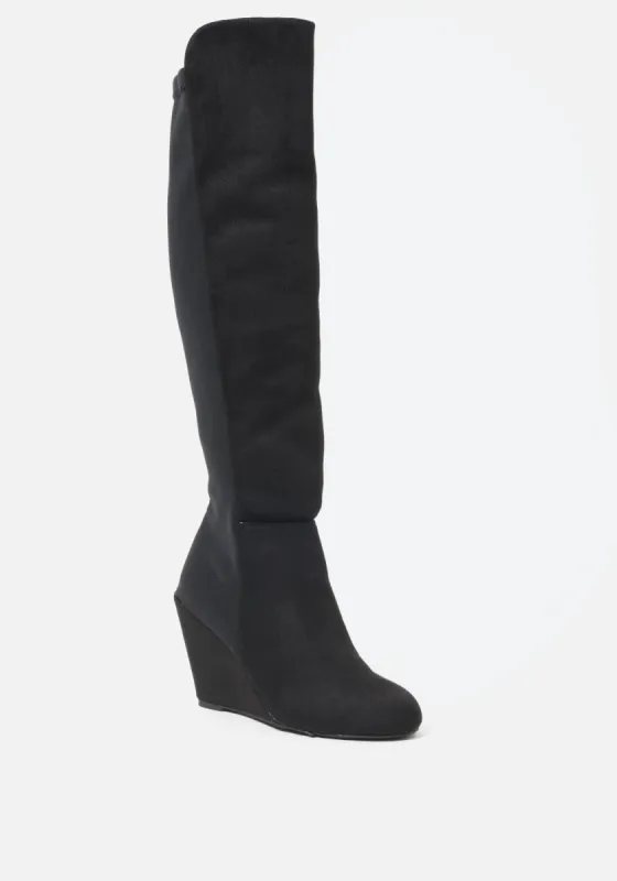Houstyn Knee High Boot Wedge made by Bebe
