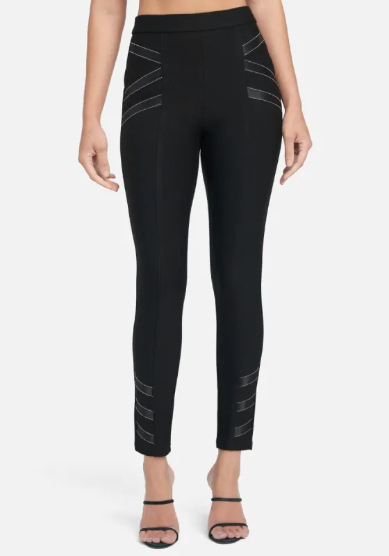 Twill Tape Zipper Teeth Leggings sold by Bebe