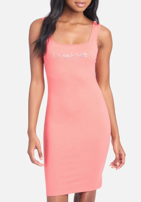 Bebe Logo Square Neck Dress sold by Bebe
