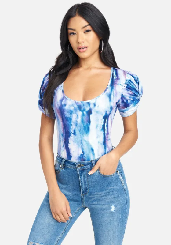 Printed Scoop Neck Knit Bodysuit sold by Bebe