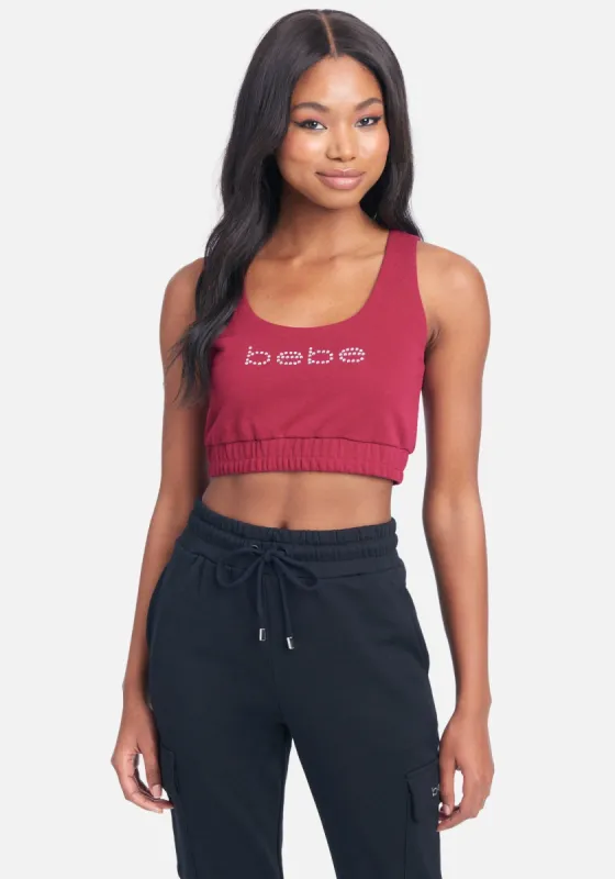 Bebe Logo French Terry Sports Top sold by Bebe