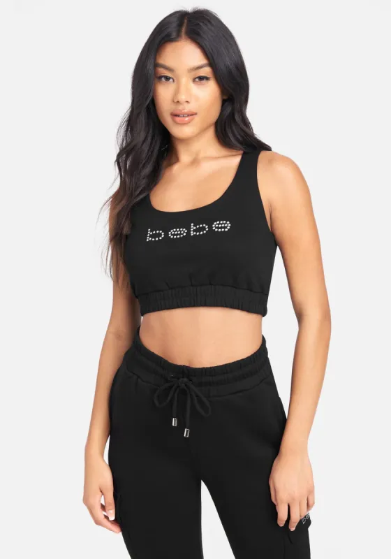 Bebe Logo French Terry Sports Top sold by Bebe