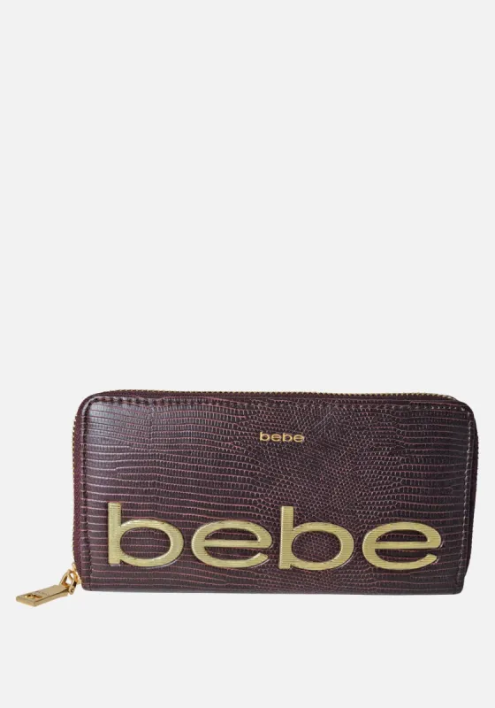 Fabiola Stamped Lizard Wallet made by Bebe